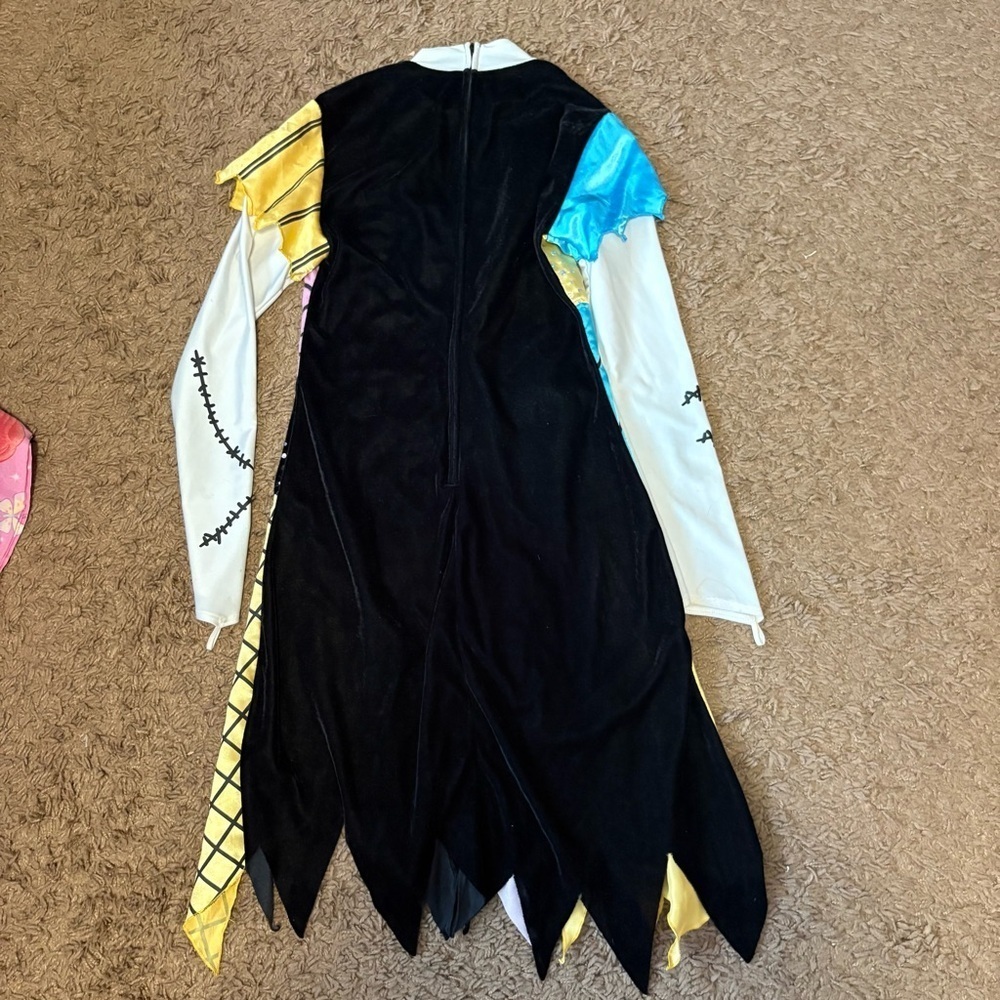 Sally Nightmare Before Christmas Colorful Patchwork Dress Medium Women Costume - Picture 4 of 4